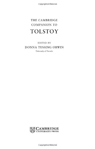 The Cambridge Companion to Tolstoy (Cambridge Companions to Literature)