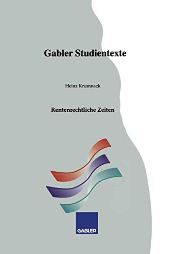Rentenrechtliche Zeiten (Gabler-Studientexte)