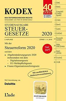 KODEX Studienausgabe Steuergesetze 2020 (Kodex des Österreichischen Rechts)