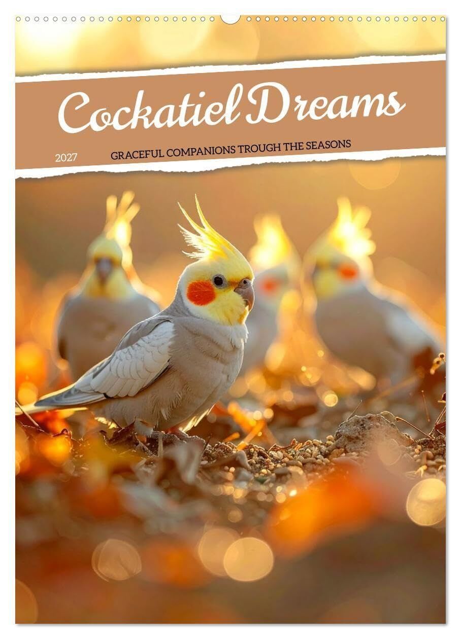 Cockatiel Dreams (Wall Calendar 2027 DIN A2 portrait), CALVENDO 12 Month Wall Calendar