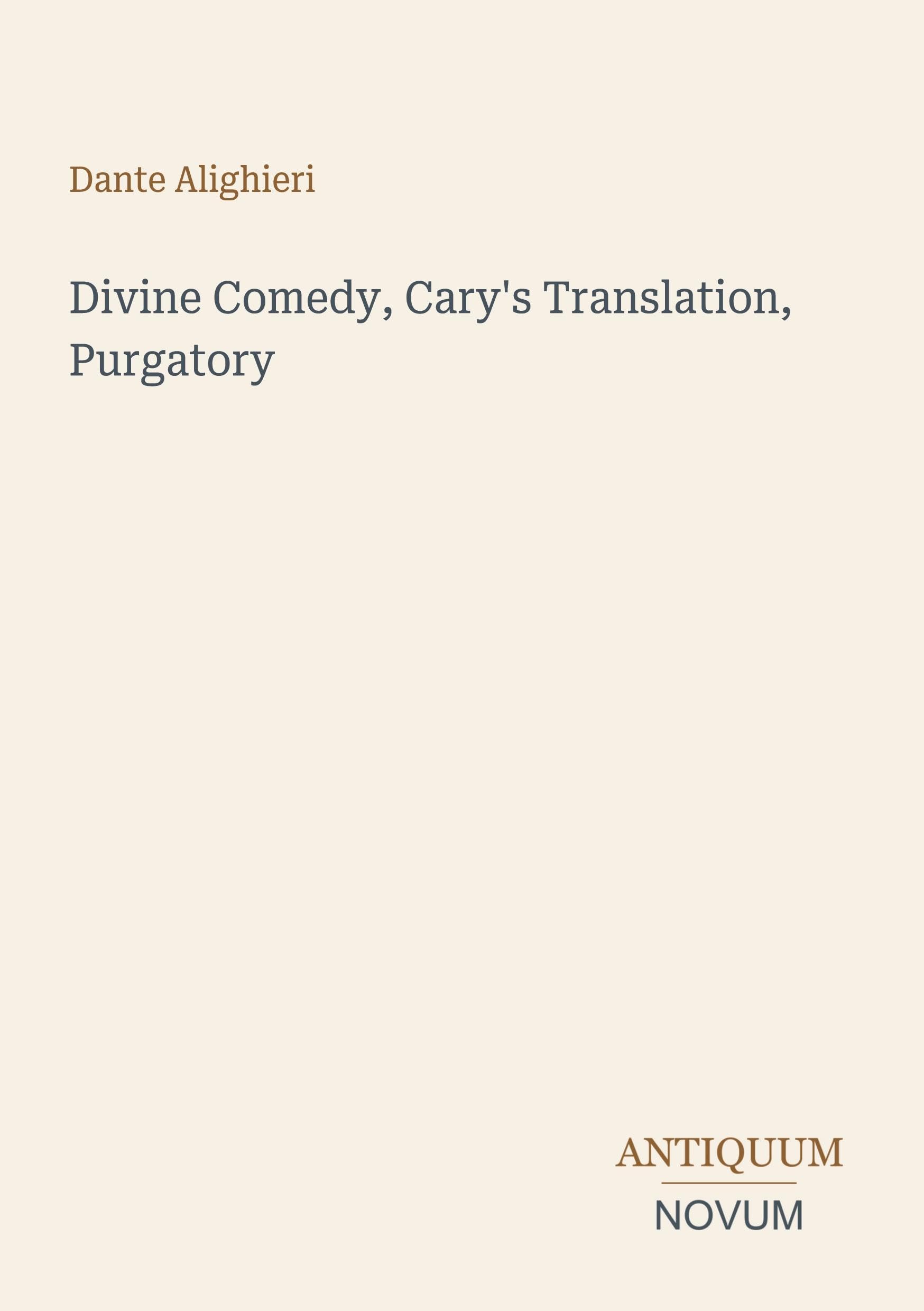 Divine Comedy, Cary's Translation, Purgatory