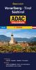ADAC Urlaubskarte Vorarlberg, Tirol, Südtirol 1:150.000: Register: Legende - Citypläne - Stadtinfo - Ortsregister. Karte . Sehenswürdigkeiten - Natur- und Nationalparks landschaftlich schöne Strecken
