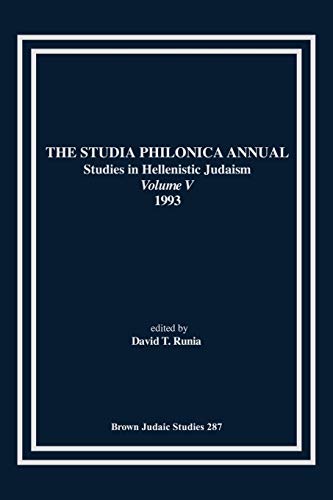 The Studia Philonica Annual V, 1993