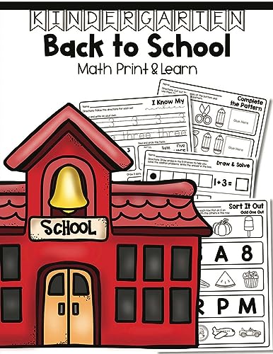 Kindergarten Back to School: MATH PRINT & LEARN