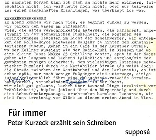 Für immer: Peter Kurzeck erzählt sein Schreiben