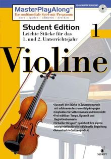 MasterPlayAlong, Student Edition 1, CD-ROMs : Violine, 1 CD-ROM Für Windows 95/98. Leichte Stücke für d. 1. u. 2. Unterrichtsjahr