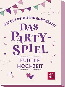 Wie gut kennt ihr eure Gäste? Das Partyspiel für die Hochzeit: Fragespiel für Gäste und Brautpaar für Spaß und Unterhaltung bei jeder Hochzeitsfeier - 50 Karten zum Verteilen