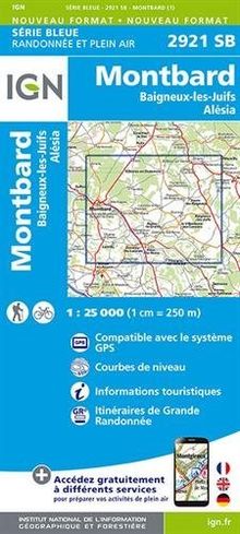 Montbard Baigneux les Juifs 1 : 25 000