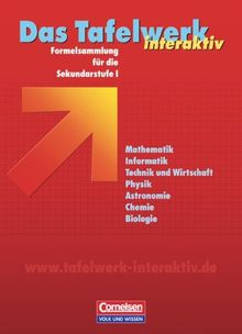 Das Tafelwerk interaktiv - Allgemeine Ausgabe: Schülerbuch: Formelsammlung für die Sekundarstufe I