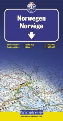 Norwegen 1 : 800 000. Straßenkarte: Mit touristischen Informationen. Mit Index