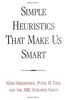 Simple Heuristics That Make Us Smart (Evolution and Cognition)