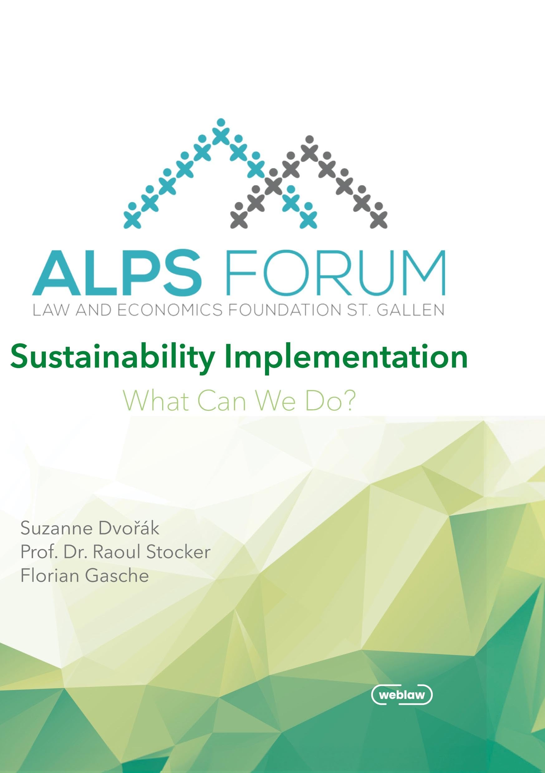 Alps Forum 2023 – Sustainability Implementation: What Can We Do?