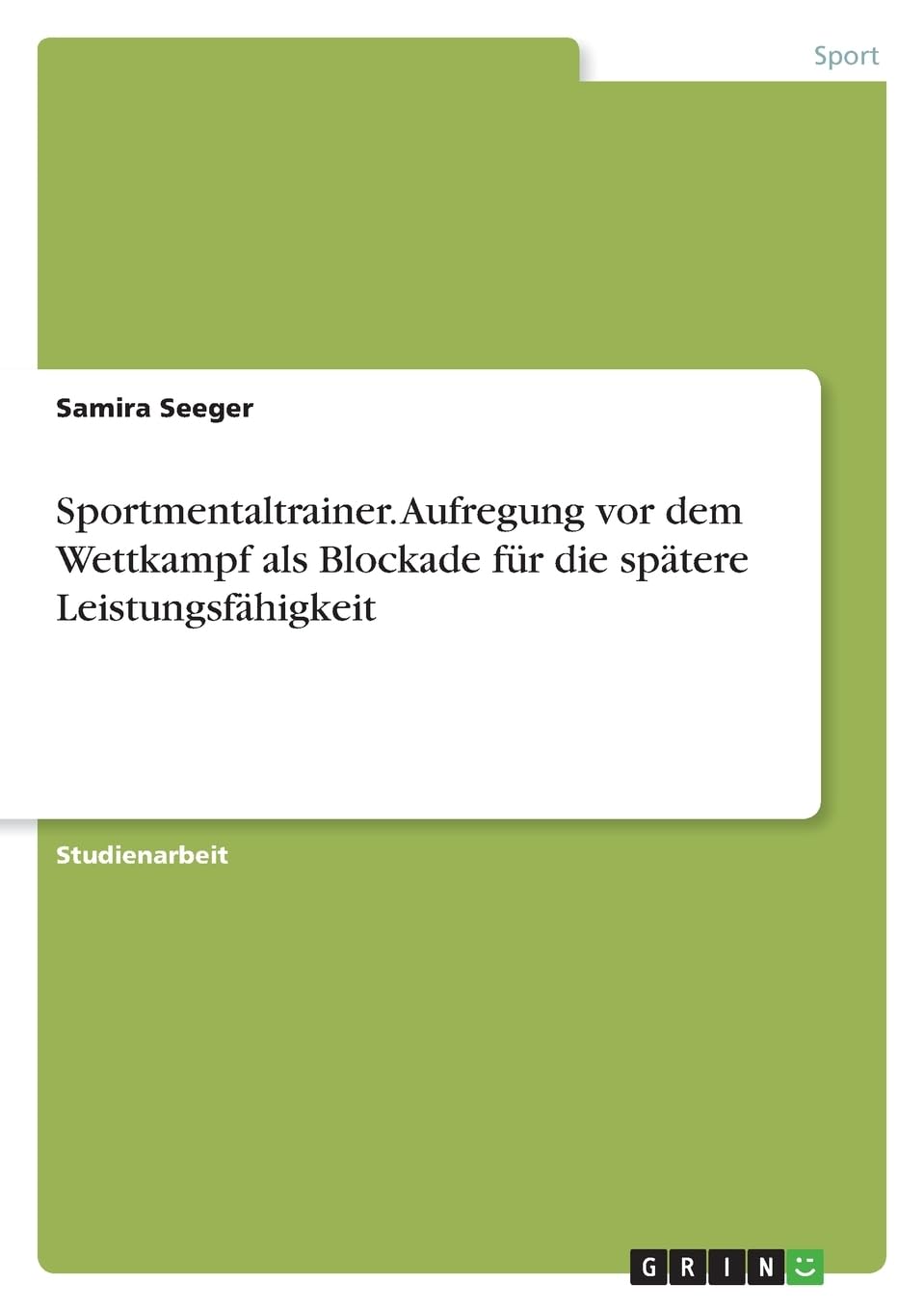 Sportmentaltrainer. Aufregung vor dem Wettkampf als Blockade für die spätere Leistungsfähigkeit