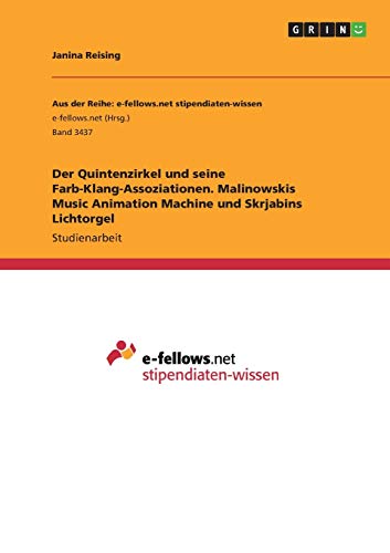 Der Quintenzirkel und seine Farb-Klang-Assoziationen. Malinowskis Music Animation Machine und Skrjabins Lichtorgel