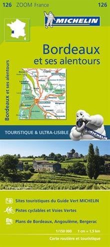 BORDEAUX ENVIRONS 11126 CARTE MICHELIN KAART ZOOM
