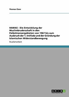 HAMAS - Die Entwicklung der Muslimbruderschaft in den Palästinensergebieten von 1967 bis zum Ausbruch der 1. Intifada und der Gründung der Islamischen Widerstandbewegung