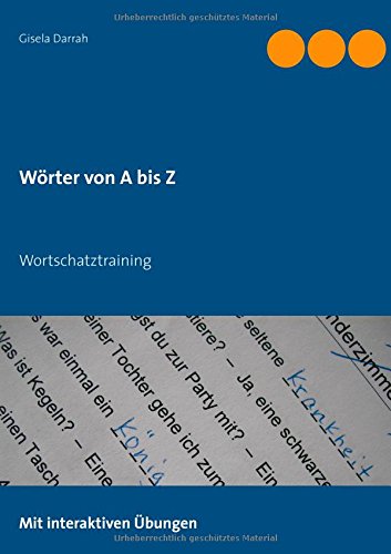 Wörter von A bis Z: Wortschatztraining