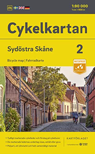 Cykelkartan Blad 2 Sydöstra Skåne 1:90000: Radwanderkarte 02 SO Skane 1:90000