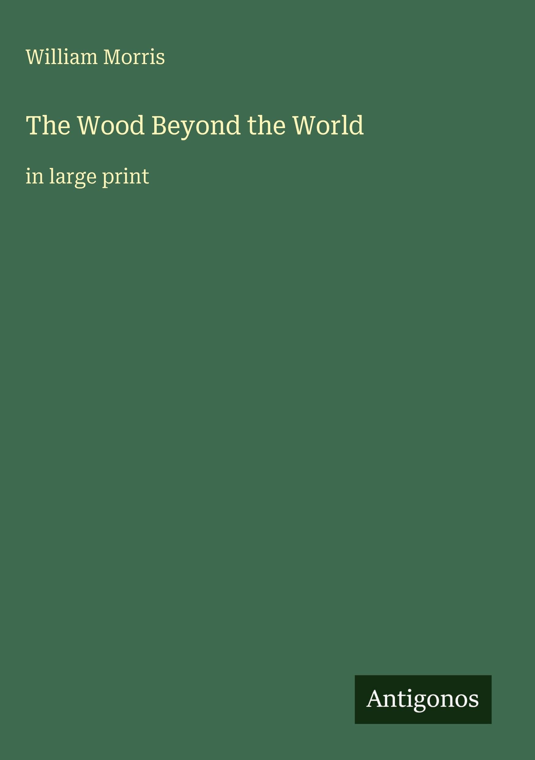 The Wood Beyond the World: in large print
