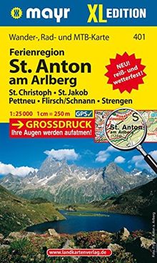 St. Anton am Arlberg XL: Wander-, Rad- und Mountainbikekarte. GPS-genau. 1:25000 (Mayr Wanderkarten)