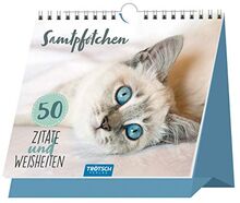 Trötsch Tischaufsteller Sprüche und Zitate zum Aufstellen Katzen: immerwährender Tischaufsteller mit Spiralbindung
