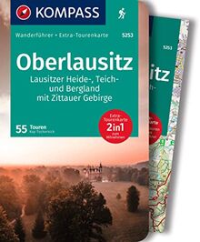 KOMPASS Wanderführer Oberlausitz, Lausitzer Heide-, Teich- und Bergland, mit Zittauer Gebirge, 55 Touren: mit Extra-Tourenkarte, GPX-Daten zum Download