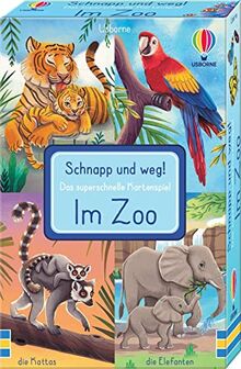 Schnapp und weg! Das superschnelle Kartenspiel: Im Zoo: Kartenspiel-Set mit Zootieren – trainiert das Reaktionsvermögen – ab 3 Jahren