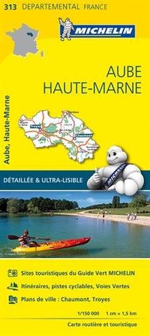 Carte Aube, Haute-Marne Michelin