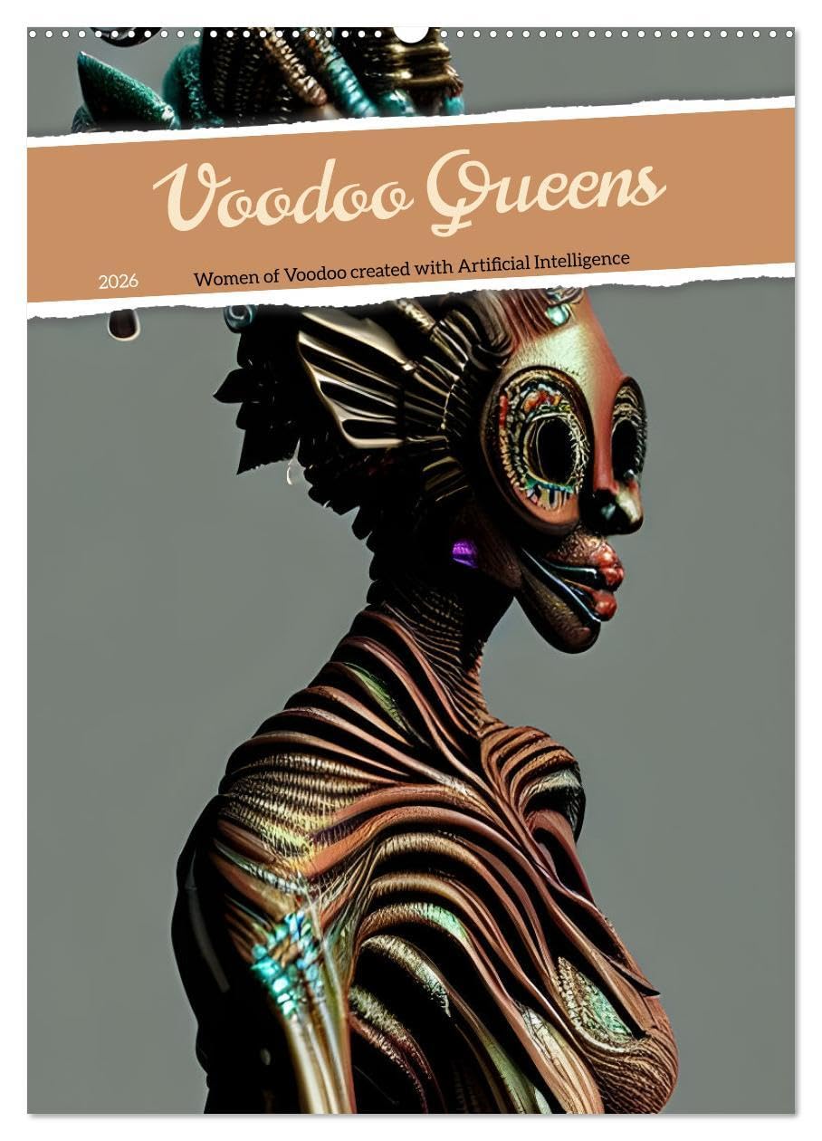 Voodoo Queens (Wall Calendar 2026 DIN A2 portrait), CALVENDO 12 Month Wall Calendar: Women of Voodoo created with Artificial Intelligence