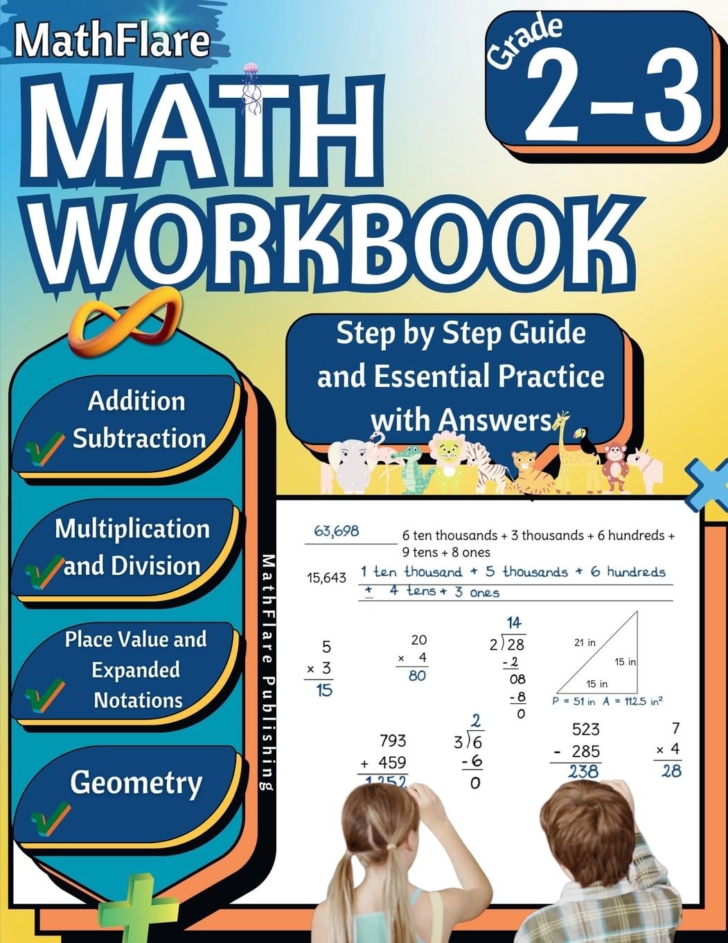 MathFlare - Math Workbook 2nd and 3rd Grade: Math Workbook Grade 2-3 ...