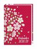 Floral 17-Monats-Kalenderbuch A5 - Taschenkalender 2021 mit Wochenkalendarium - gebunden mit flexiblem Einband - Format 15,2 x 21,5 cm
