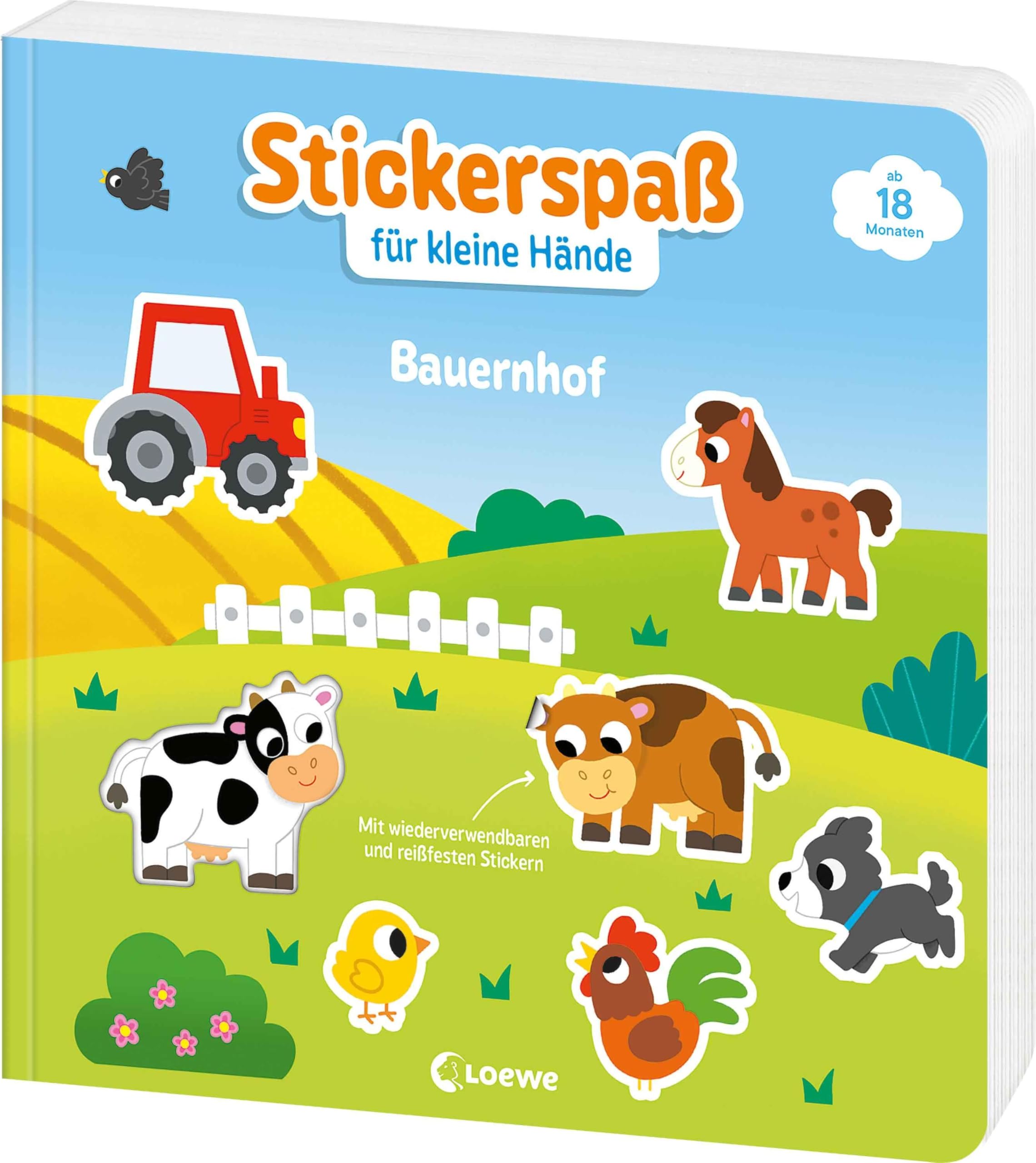 Stickerspaß für kleine Hände - Bauernhof: Unendlicher Stickerspaß für die Allerkleinsten - Mit wiederverwendbaren und reißfesten Stickern - Ab 18 Monaten