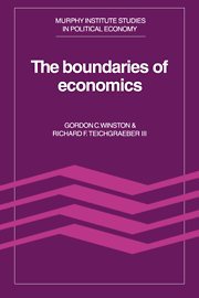 The Boundaries of Economics (Murphy Institute Studies in Political Economy)