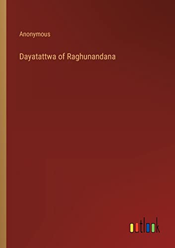 Dayatattwa of Raghunandana