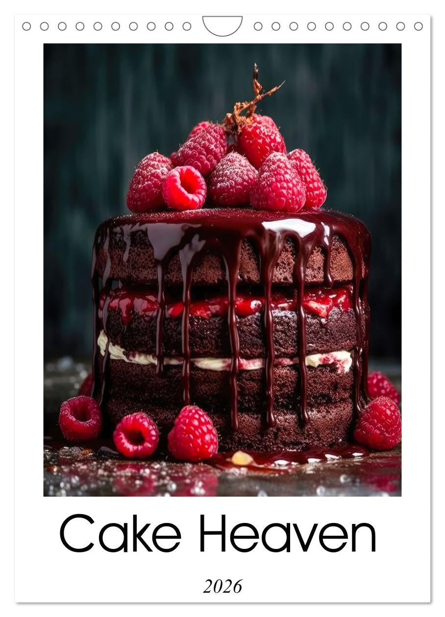 Cake Heaven (Wall Calendar 2026 DIN A4 portrait), CALVENDO 12 Month Wall Calendar: Discover a year of mouthwatering delight with Cake Heaven calendar, ... of delectable cakes in all their sweet glory.