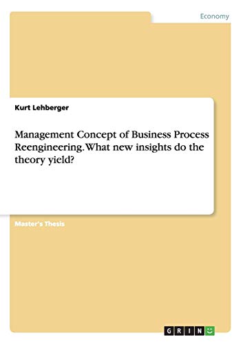 Management Concept of Business Process Reengineering. What new insights does the theory yield?