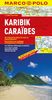 MARCO POLO Kontinentalkarte Karibik 1:2 500 000: Mit landschaftlich schönen Strecken und Sehenswürdigkeiten. Übersichtskarte zum Ausklappen, Entfernungstabelle, Ortsregister