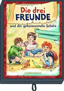 Schachtelspiel: Die drei Freunde und der geheimnisvolle Schatz – Ein Abenteuer-Rätselspiel zur Erstkommunion