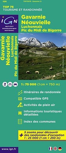 IGN Karte, Tourisme et Randonnée Gavarnie, Néouvielle (Ign Map)