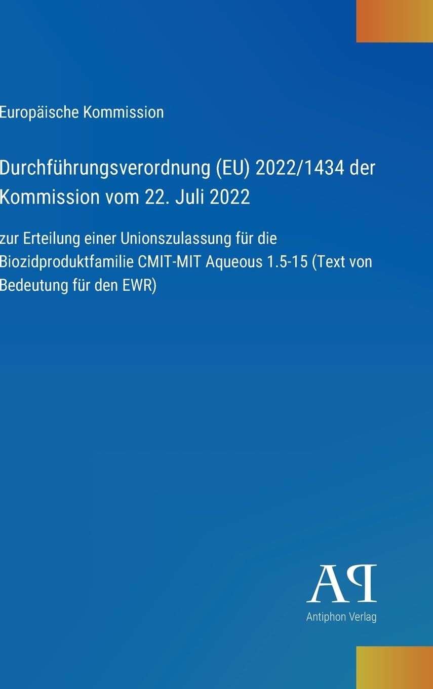 Durchführungsverordnung (EU) 2022/1434 der Kommission vom 22. Juli 2022