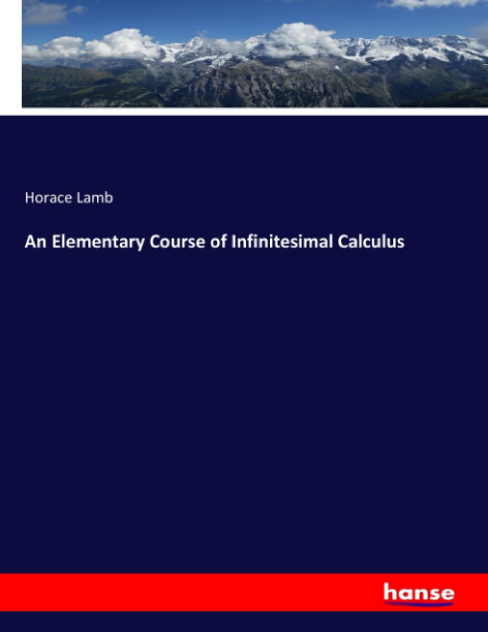 An Elementary Course of Infinitesimal Calculus: DE