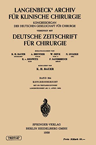 Verhandlungen der Deutschen Gesellschaft für Chirurgie (Langenbecks Archiv für Chirurgie)
