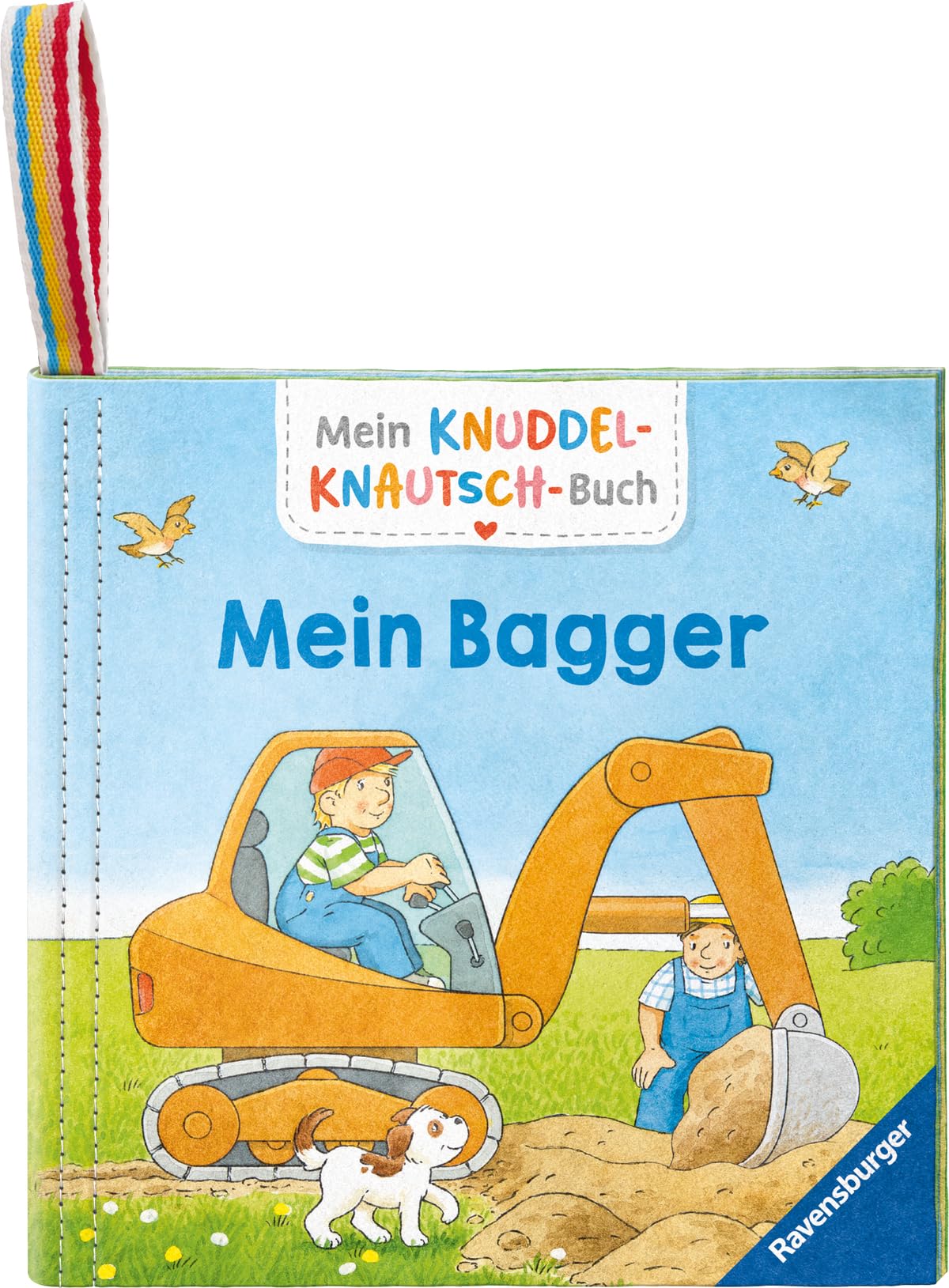 Mein Knuddel-Knautsch-Buch: Meine Bagger; weiches Stoffbuch, waschbares Badebuch, Babyspielzeug ab 6 Monate