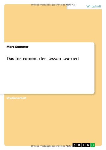 Das Instrument der Lesson Learned