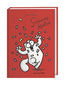 Simons Katze Agenda A5 2022 - Kalenderbuch - Terminkalender - Taschenkalender - Wochenplaner - Organzier mit 176 Seiten, Lesebändchen - 15,2 x 21,5 cm