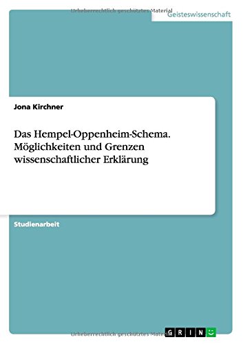 Das Hempel-Oppenheim-Schema. Möglichkeiten und Grenzen wissenschaftlicher Erklärung