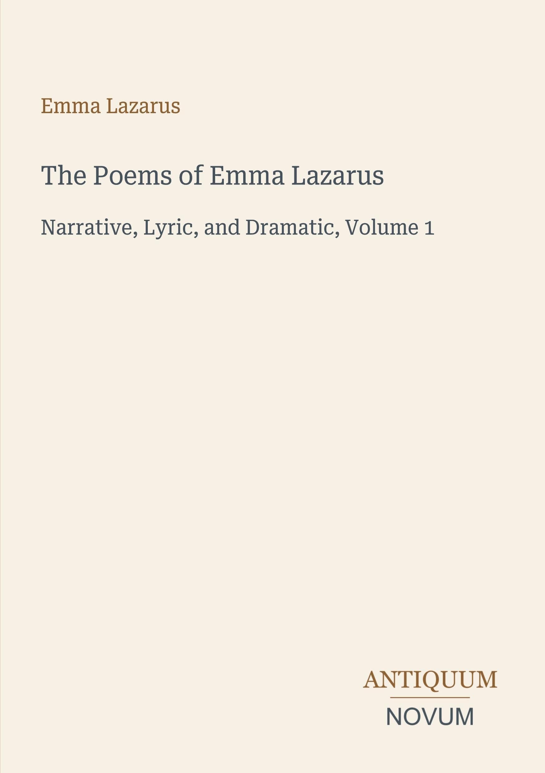 The Poems of Emma Lazarus