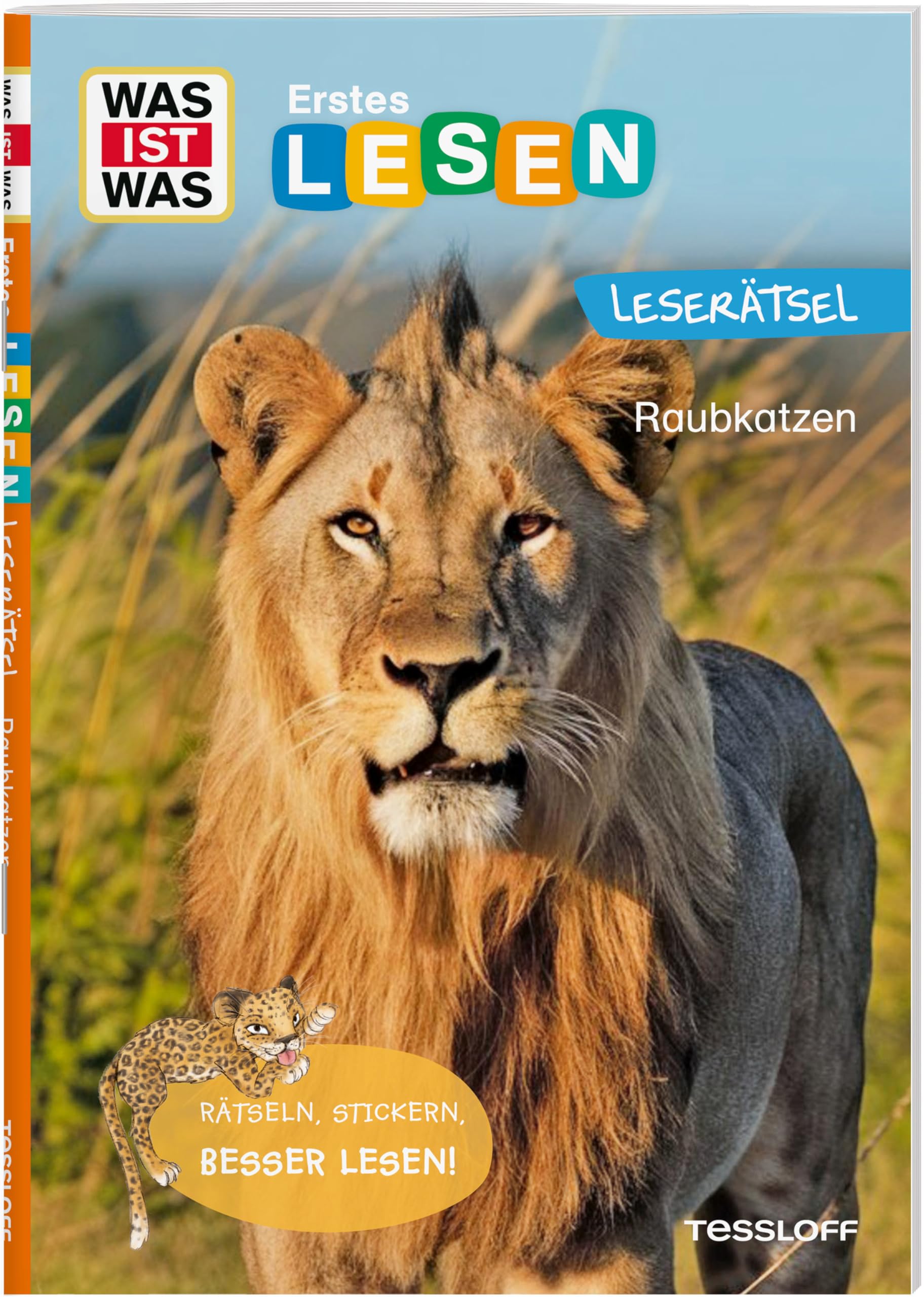 WAS IST WAS Erstes Lesen Leserätsel Heft 10. Raubkatzen | Lesekompetenz | Lesestart | Lesestufe 2 | Lesen lernen mit Rätseln: Rätseln, Stickern, Besser Lesen