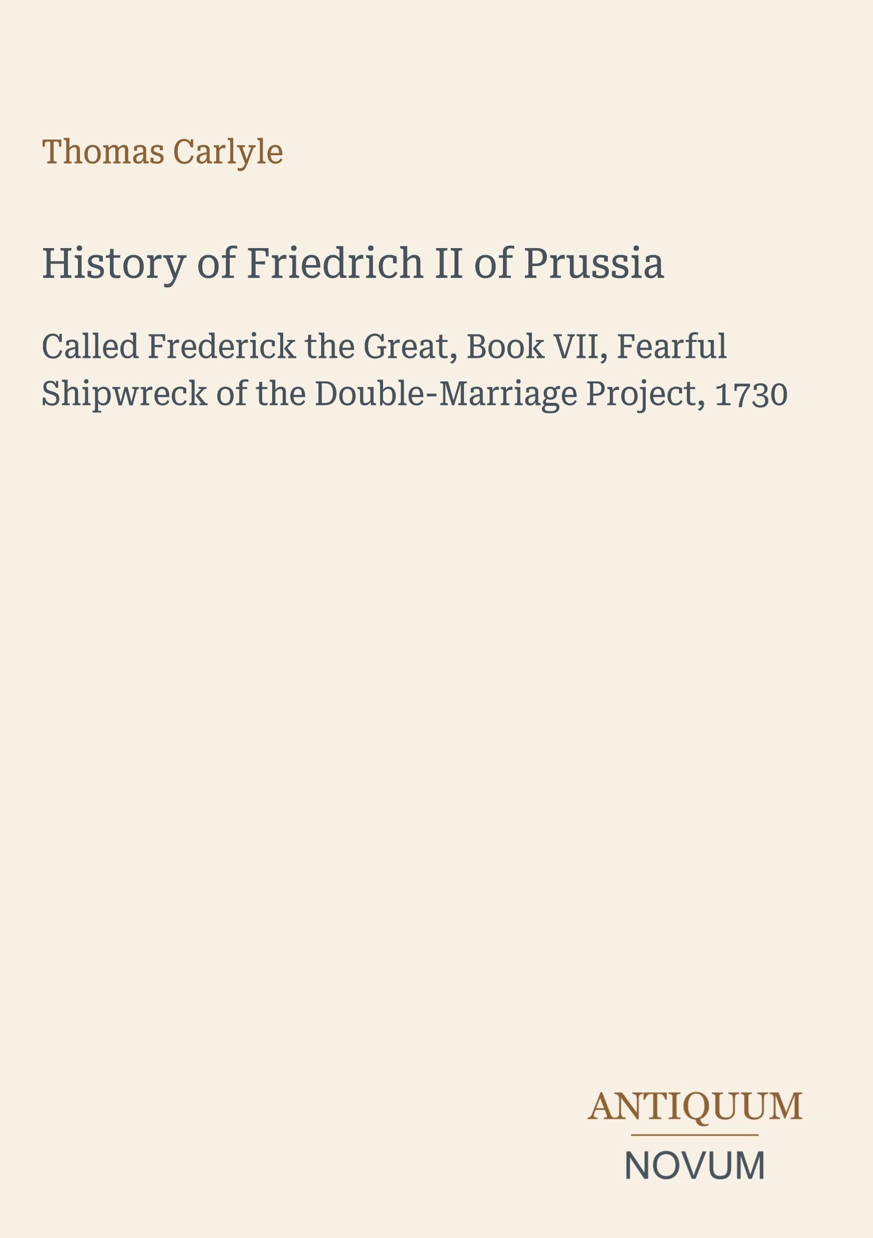 History of Friedrich II of Prussia