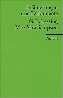 Miß Sara Sampson. Erläuterungen und Dokumente.